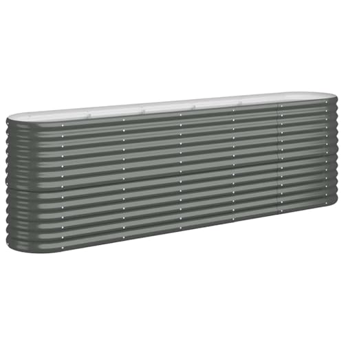 vidaXL Hochbeet Verzinkter Stahl 224x40x68 cm Anthrazit