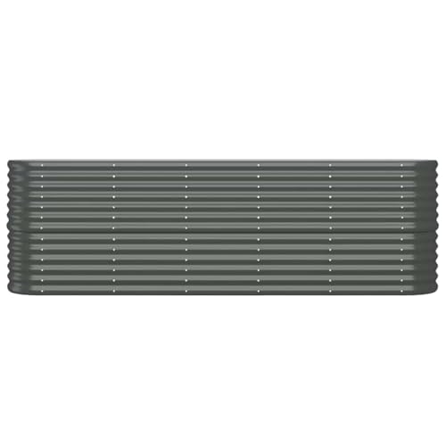 vidaXL Hochbeet Verzinkter Stahl 224x40x68 cm Anthrazit