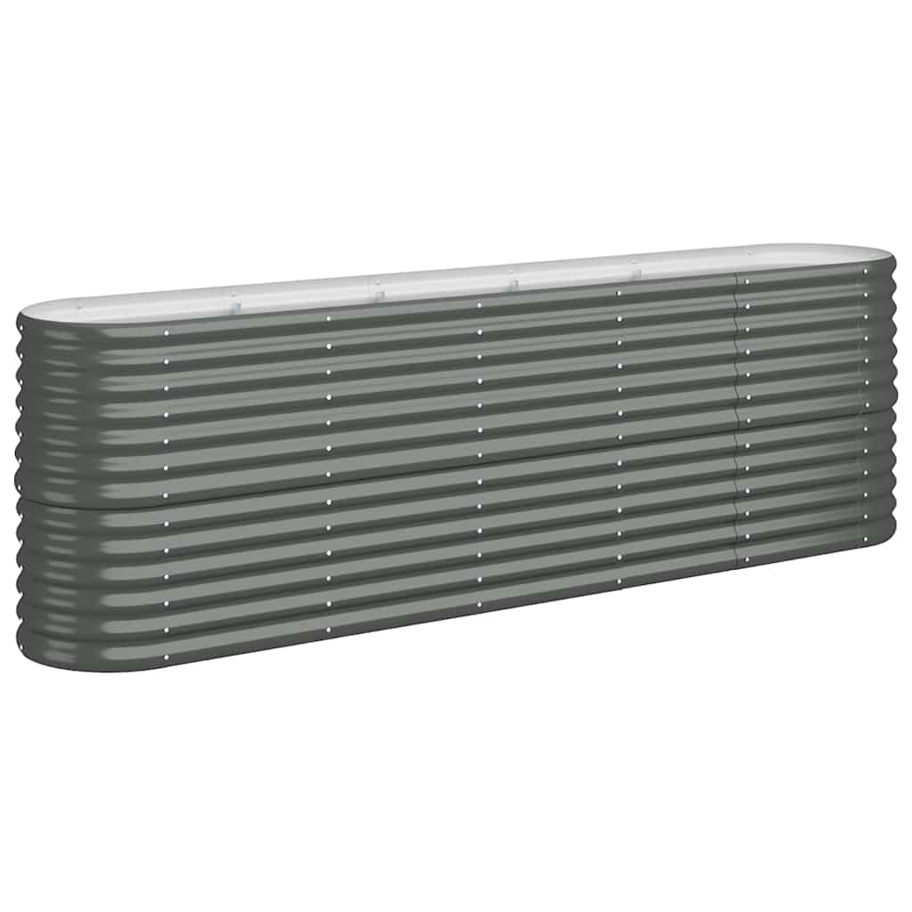 vidaXL Hochbeet Verzinkter Stahl 224x40x68 cm Anthrazit