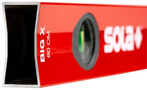 SOLA BIGX 40 - Wasserwage 40 cm - patentierte SOLA-FOCUS Libelle - mit schockabsorbierenden Endkappen