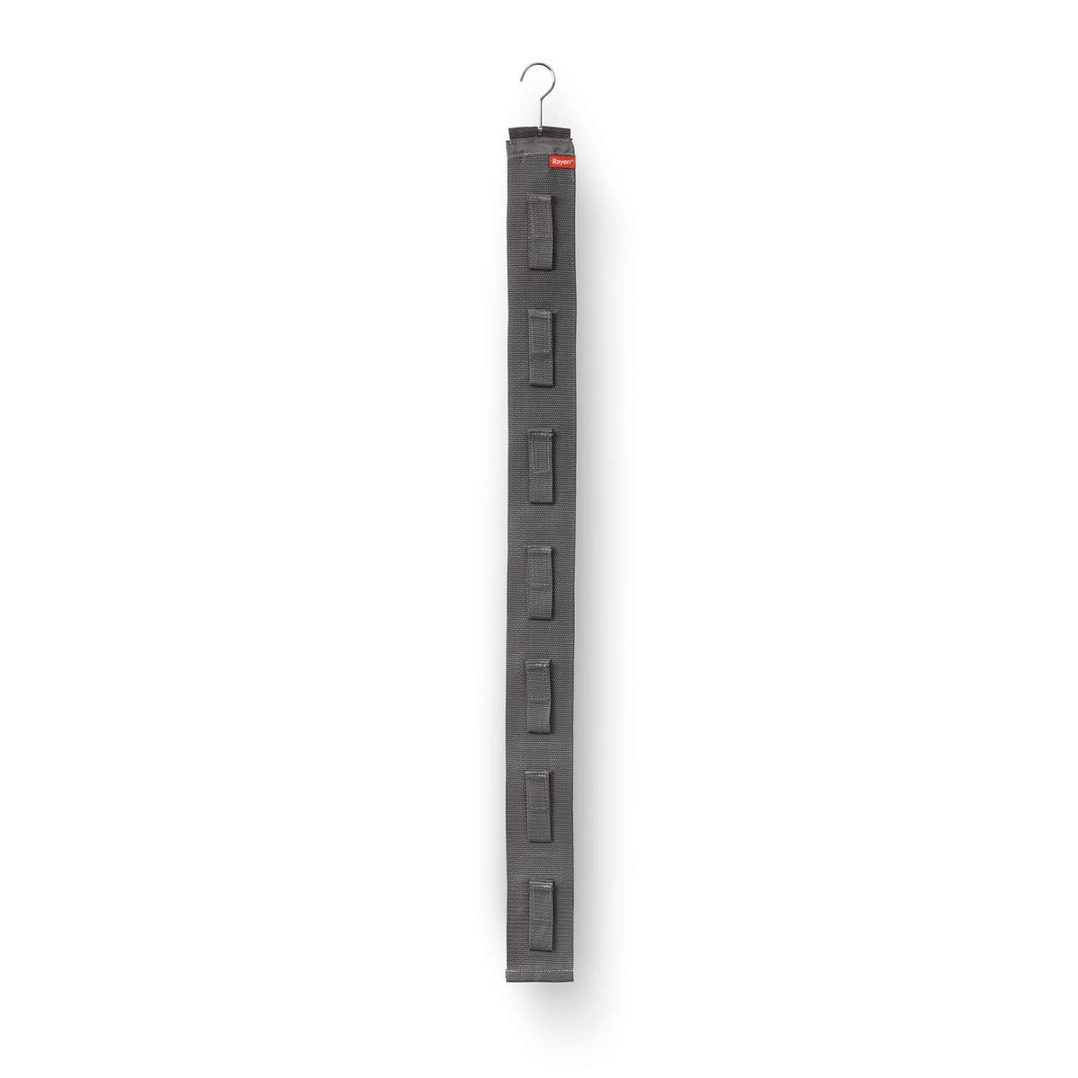 Rayen | Premium Handtaschenhalter | Platzsparend | Für Türen und Schränke | 7 Aufhänger mit Klettverschluss | Strapazierfähiges Material | Inklusive Bügel und Aufhänger | Maße: 95x7.5 cm