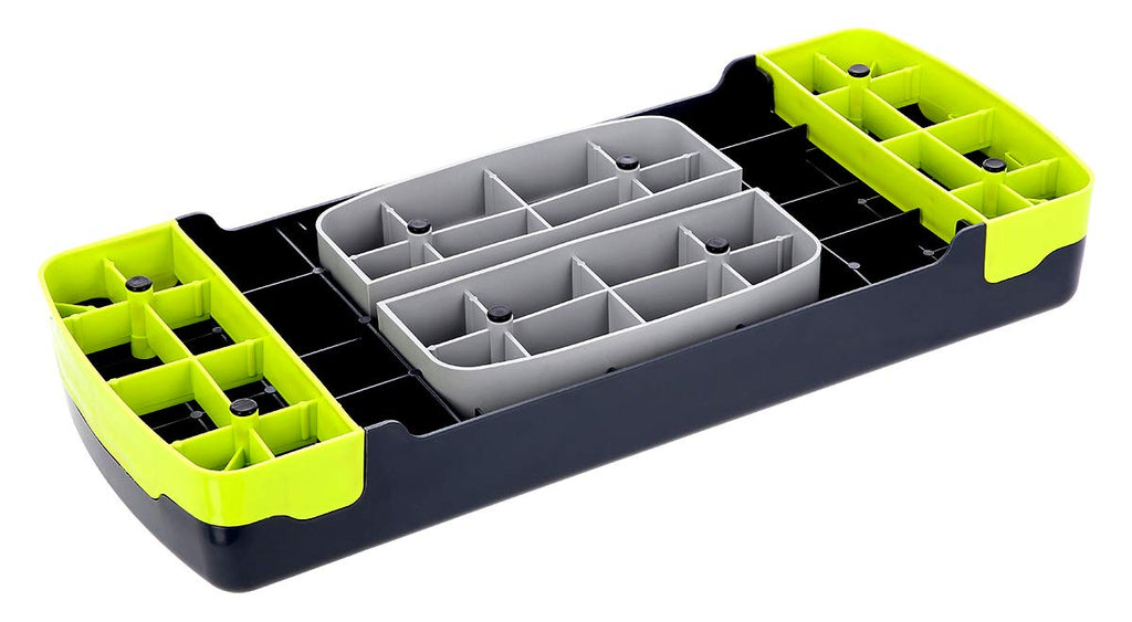 HMS Steppbrett Crossfit Fitness Stepper 3-Stufen Stepper Step-Bench - Grün-grau - AS002 - Länge 67 cm