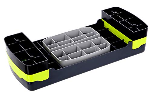 HMS Steppbrett Crossfit Fitness Stepper 3-Stufen Stepper Step-Bench - Grün-grau - AS002 - Länge 67 cm