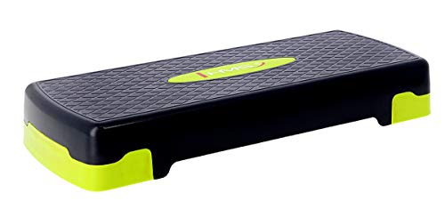 HMS Steppbrett Crossfit Fitness Stepper 3-Stufen Stepper Step-Bench - Grün-grau - AS002 - Länge 67 cm
