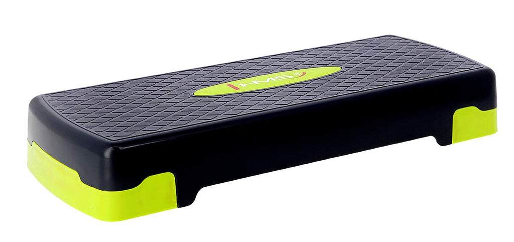 HMS Steppbrett Crossfit Fitness Stepper 3-Stufen Stepper Step-Bench - Grün-grau - AS002 - Länge 67 cm