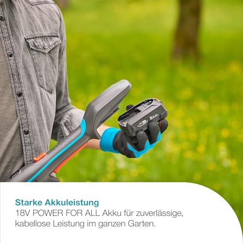 Gardena Akku-Teleskop-Baumschere HighCut 360/18V P4A Ready-to-Use Set: Bis zu 5 m Reichweite, Schwenkbarer Schneidkopf, Ergonomisch, LED-Anzeige, Kabellos (14776-20)