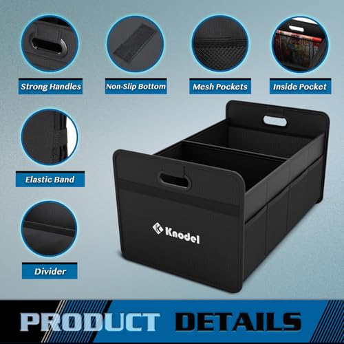 K KNODEL Auto Kofferraum Organizer, Kofferraum (Mittelgroß, Schwarz)