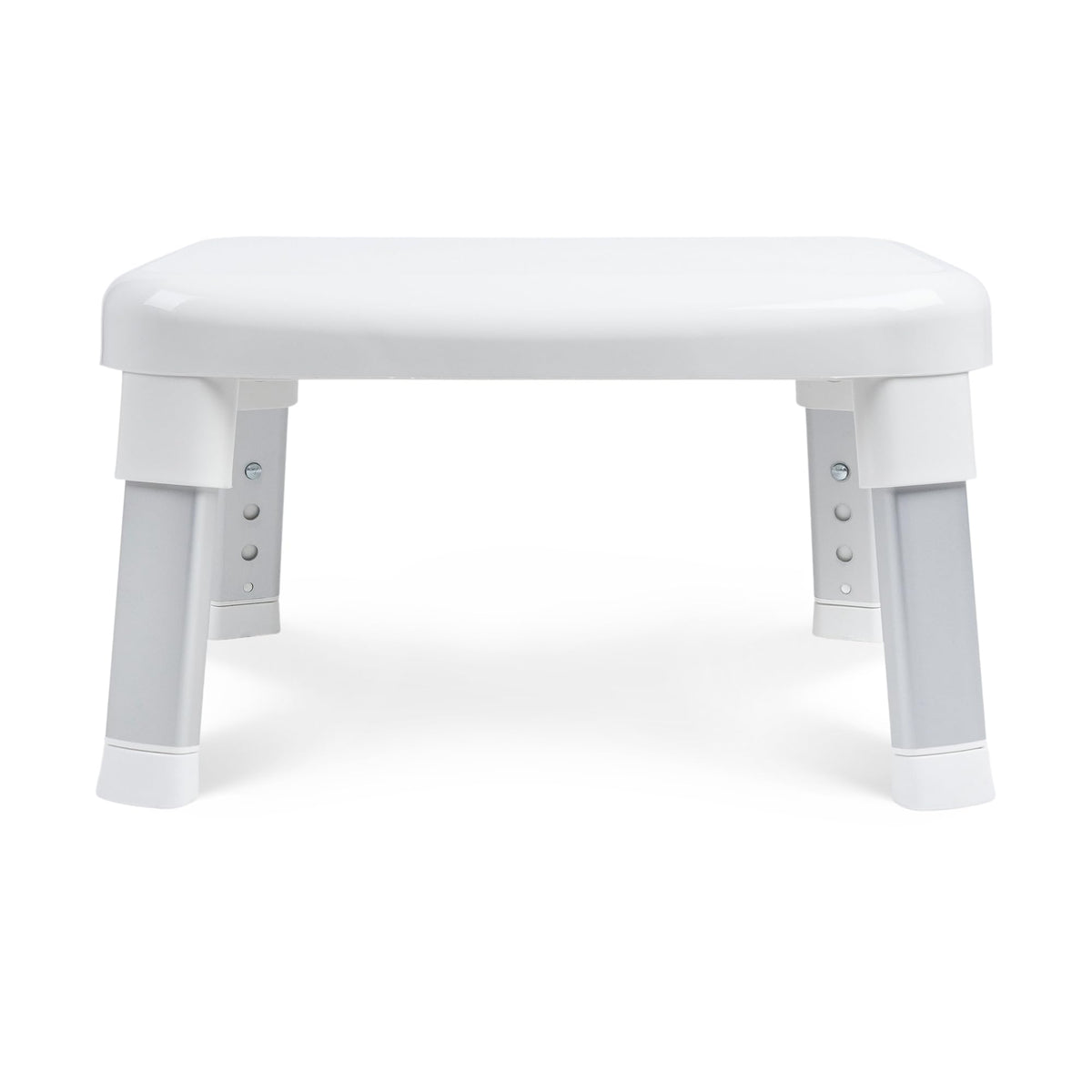Weinberger Fußhocker Tritthocker | Einstiegshilfe Badewanne | Trittstufe Waschbecken | Höhenverstellbar | Anti-Rutsch | Moderne Badezimmerhilfe für Senioren und Kinder | Modell 43910 | Weiß