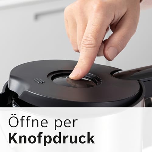 Bosch kabelloser Wasserkocher TWK8613P, Abschaltautomatik, Überhitzungsschutz, Temperaturwahl, Warmhaltefunktion, 1,5 L, 2400 W, schwarz