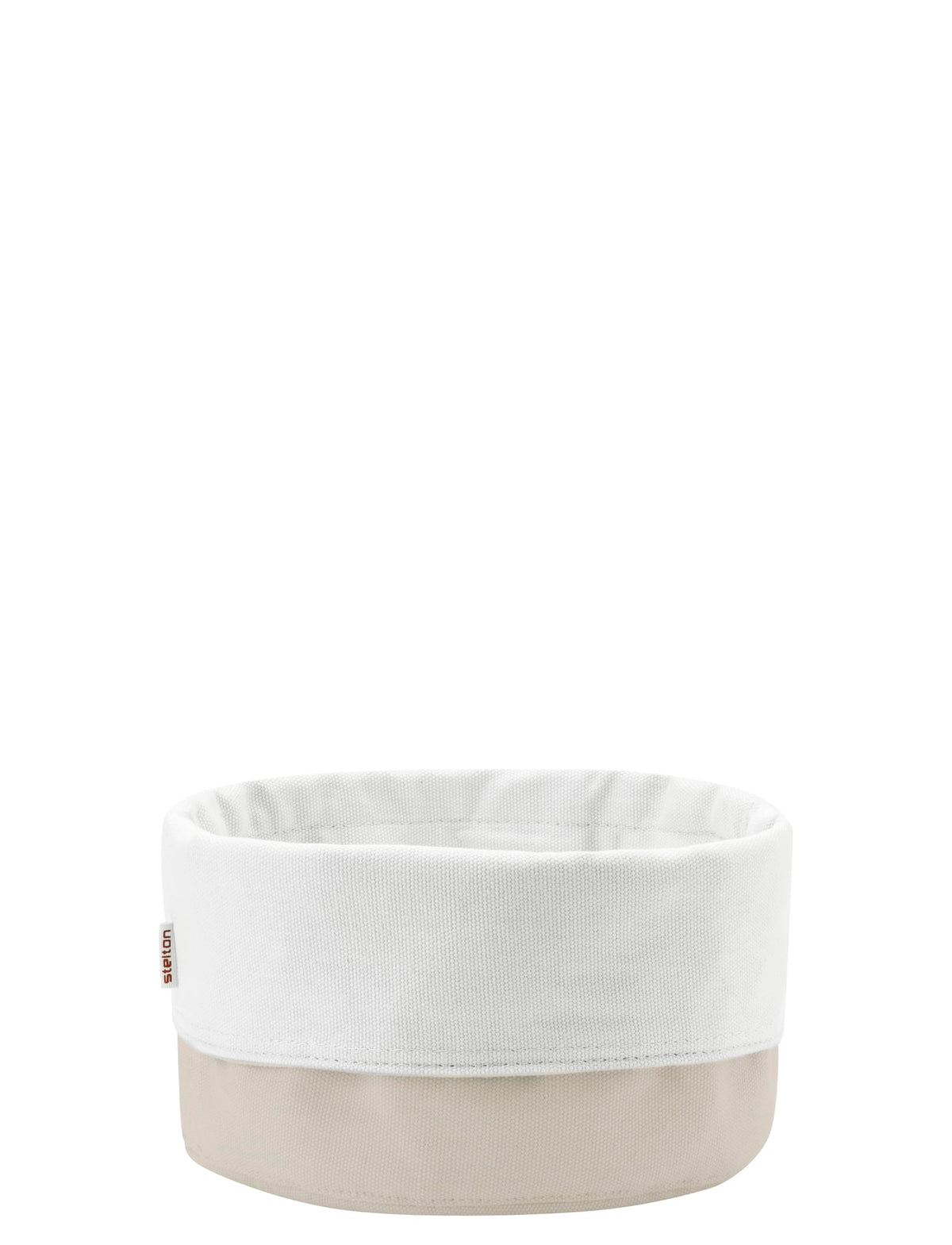 Stelton Brottasche - 100% OEKO-TEX Baumwolle - Faltbar - Maschinenwaschbar - Als Brotaufbewahrung oder als Tischbrotkorb vielseitig einsetzbar, Design von Klaus Rath, Sand/Weiß