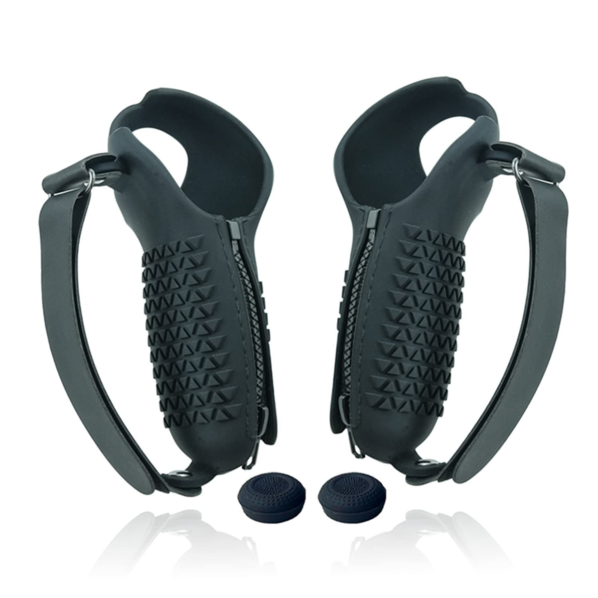 Generic Controller Cover, Silikongel, Hautschutz, verstellbare Controller-Riemen, kompatibel mit PICO 4 VR Zubehör (schwarz)