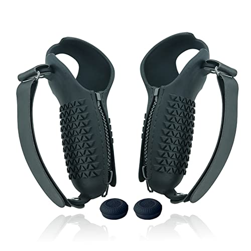 Generic Controller Cover, Silikongel, Hautschutz, verstellbare Controller-Riemen, kompatibel mit PICO 4 VR Zubehör (schwarz)
