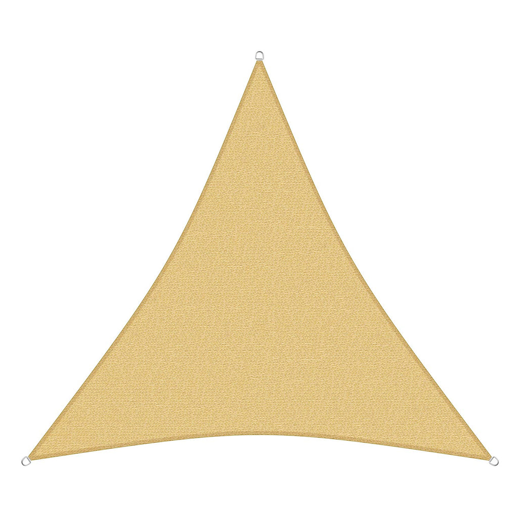 sunprotect 83221 Professional Sonnensegel, 3,6 x 3,6 x 3,6 m, Dreieck, Wind- & wasserdurchlässig, beige