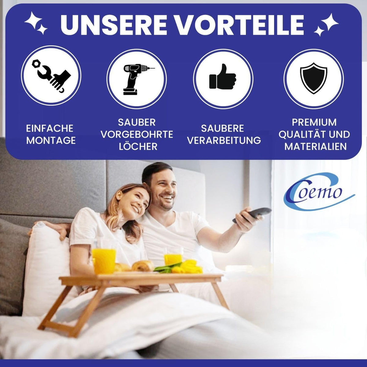Coemo Stabiler 7-Zonen Lattenrost Basic, 140x200 cm, Lattenrahmen starr