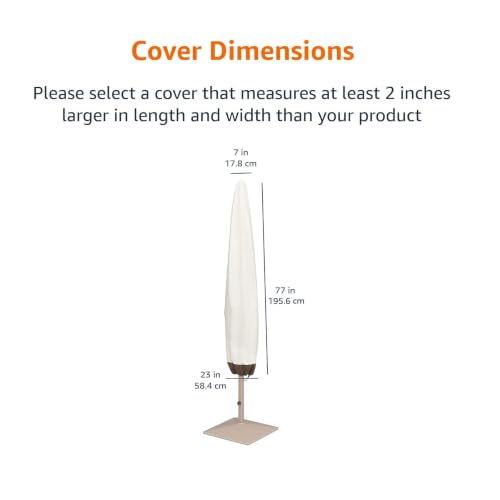Amazon Basics Abdeckung für Sonnenschirm, Beige/Hellbraun, 17.8 x 58.4 x 193 cm
