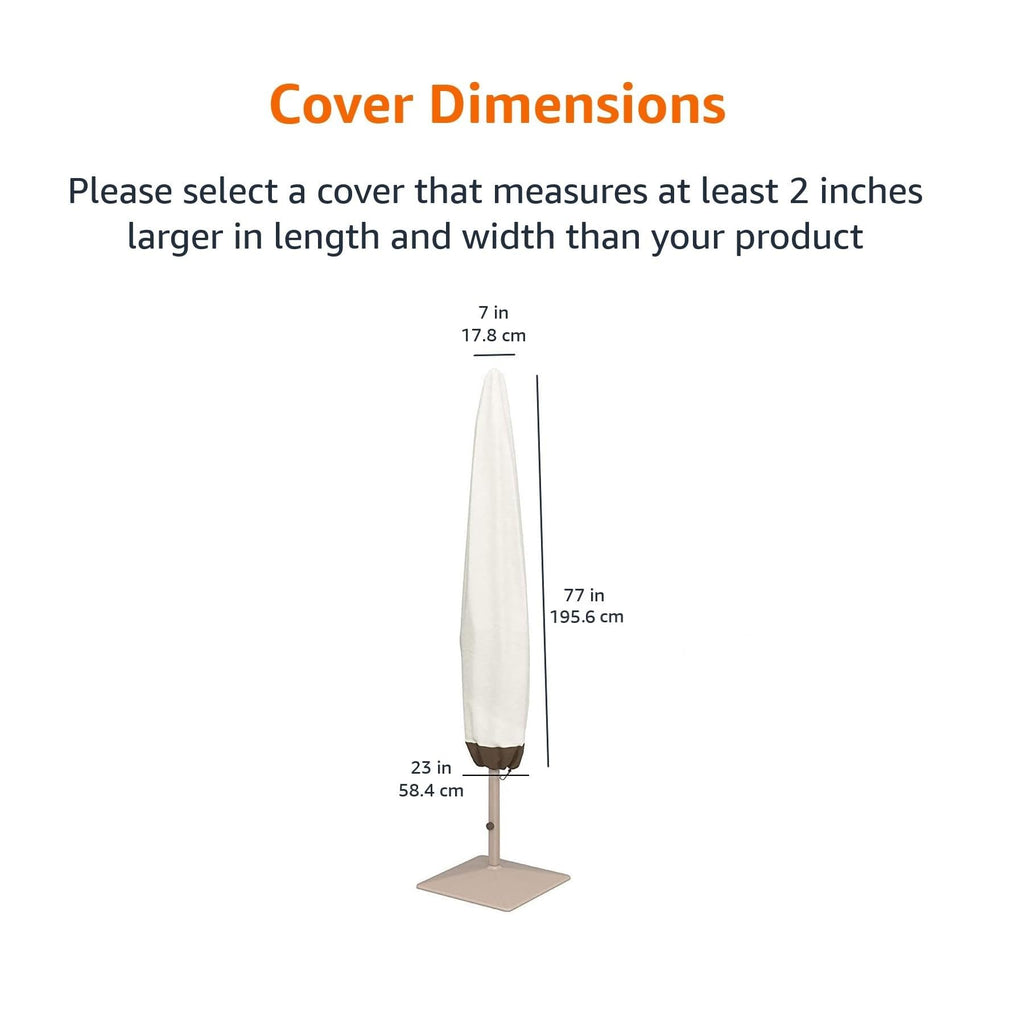 Amazon Basics Abdeckung für Sonnenschirm, Beige/Hellbraun, 17.8 x 58.4 x 193 cm