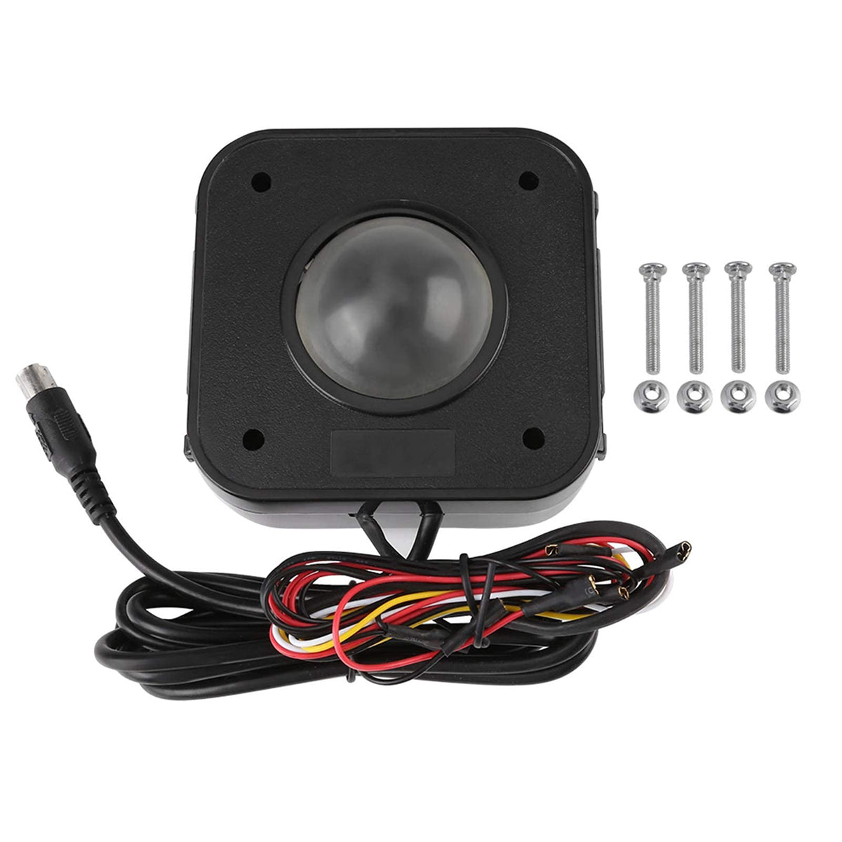 Eujgoov Runde LED-Trackball-4,5-cm-Maus, beleuchteter, beleuchteter PS/2-Leiterplattenanschluss, verdrahteter Trackball für Spielautomaten