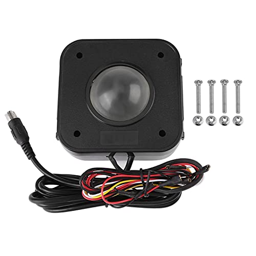 Eujgoov Runde LED-Trackball-4,5-cm-Maus, beleuchteter, beleuchteter PS/2-Leiterplattenanschluss, verdrahteter Trackball für Spielautomaten