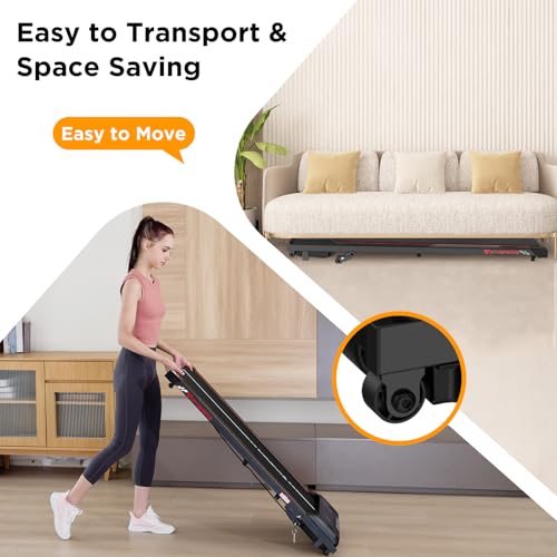 CITYSPORTS Laufband mit Steigung 10%, Walking Pad 1-6 km/h, 110 kg