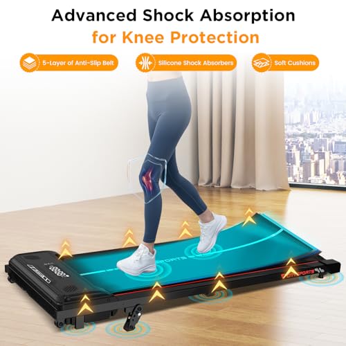 CITYSPORTS Laufband mit Steigung 10%, Walking Pad 1-6 km/h, 110 kg