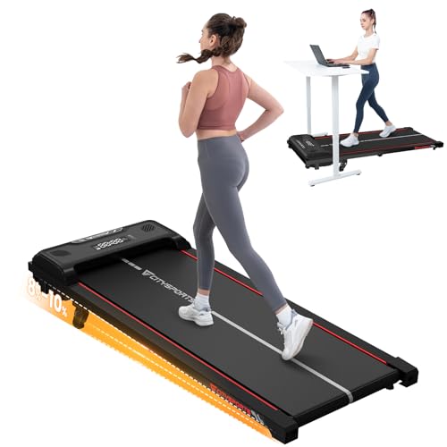 CITYSPORTS Laufband mit Steigung 10%, Walking Pad 1-6 km/h, 110 kg