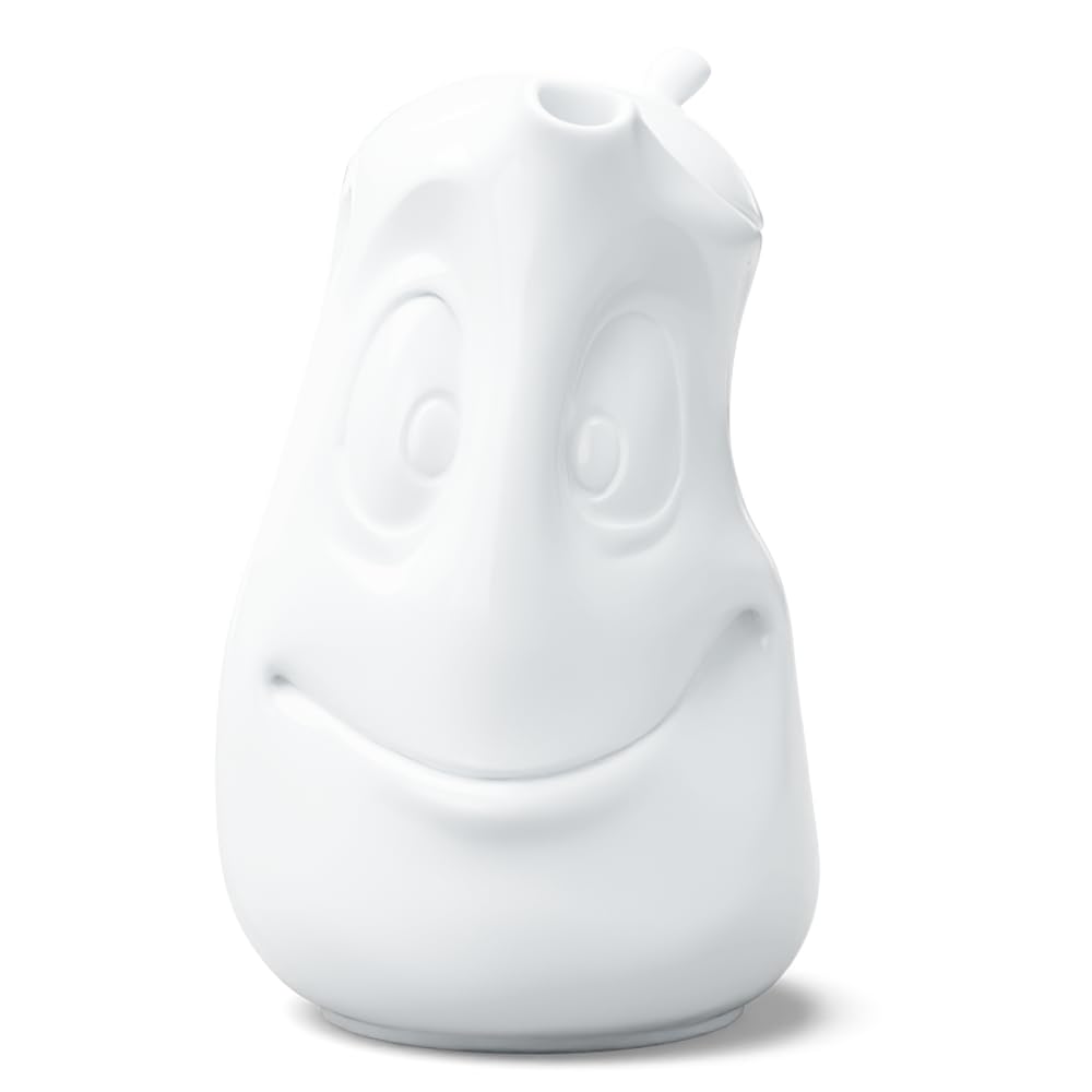 FIFTYEIGHT PRODUCTS / Tassen / Kanne „Gut drauf“ (Porzellan, 1200 ml, weiß, Made in Germany)