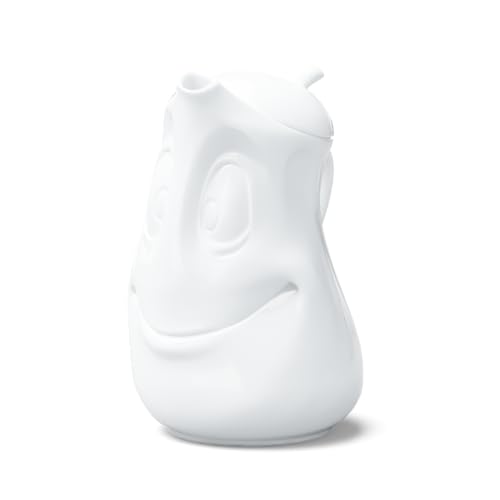 FIFTYEIGHT PRODUCTS / Tassen / Kanne „Gut drauf“ (Porzellan, 1200 ml, weiß, Made in Germany)