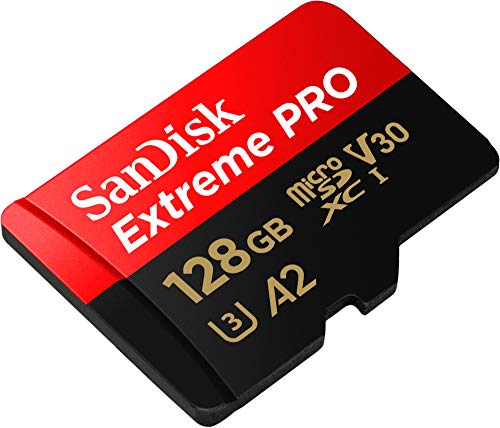 SanDisk Extreme PRO microSDXC UHS-I Speicherkarte 128 GB + Adapter & RescuePRO Deluxe (Für Smartphones, Actionkameras oder Drohnen, A2, Class 10, V30, U3, 200 MB/s Übertragung)