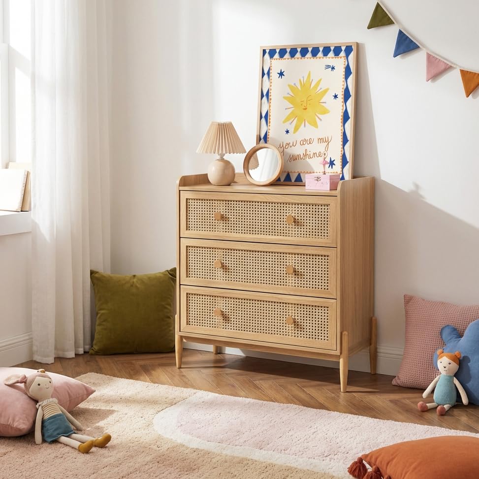 BAÏTA PABLO02 Kommode für Kinder, natürlich, Länge 80 cm, Natur