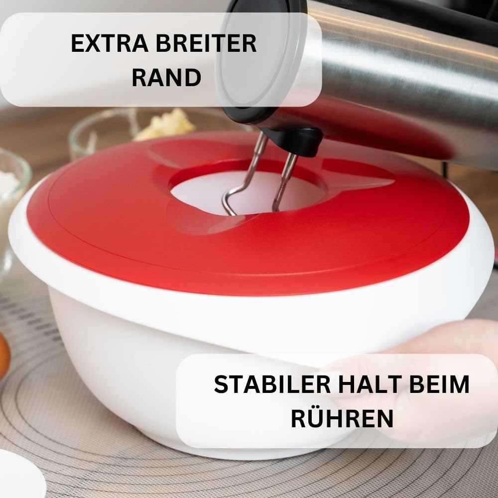 Westmark Rühr-/Backschüssel – 2,5 l, zweigeteilter Deckel, mit Ausgießer
