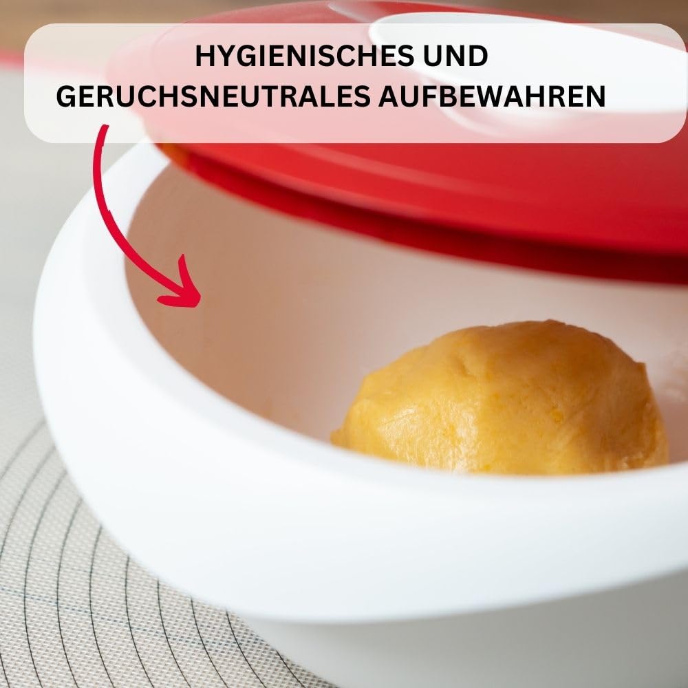 Westmark Rühr-/Backschüssel – 2,5 l, zweigeteilter Deckel, mit Ausgießer