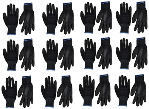 Ogrifox Unisex BB Schutzhandschuhe, schwarz, 24 Paar- Size L(9)