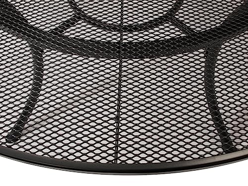 DEGAMO Gartentisch Streckmetall RIVO 150cm rund, Farbe dunkelgrau (eisengrau), wetterfest beschichtet, Outdoor