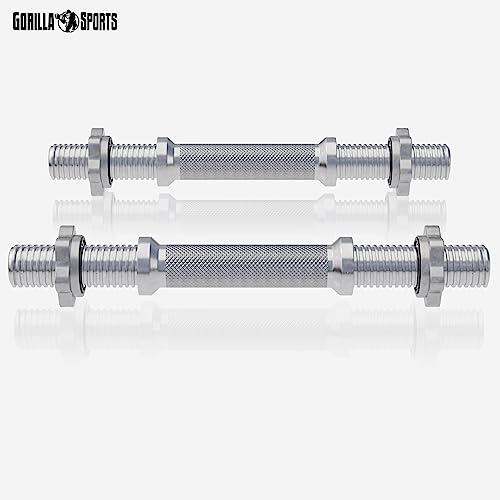 GORILLA SPORTS® Kurzhantelstangen 2er Set, 35 cm, 30 mm, 4 Sternverschlüsse
