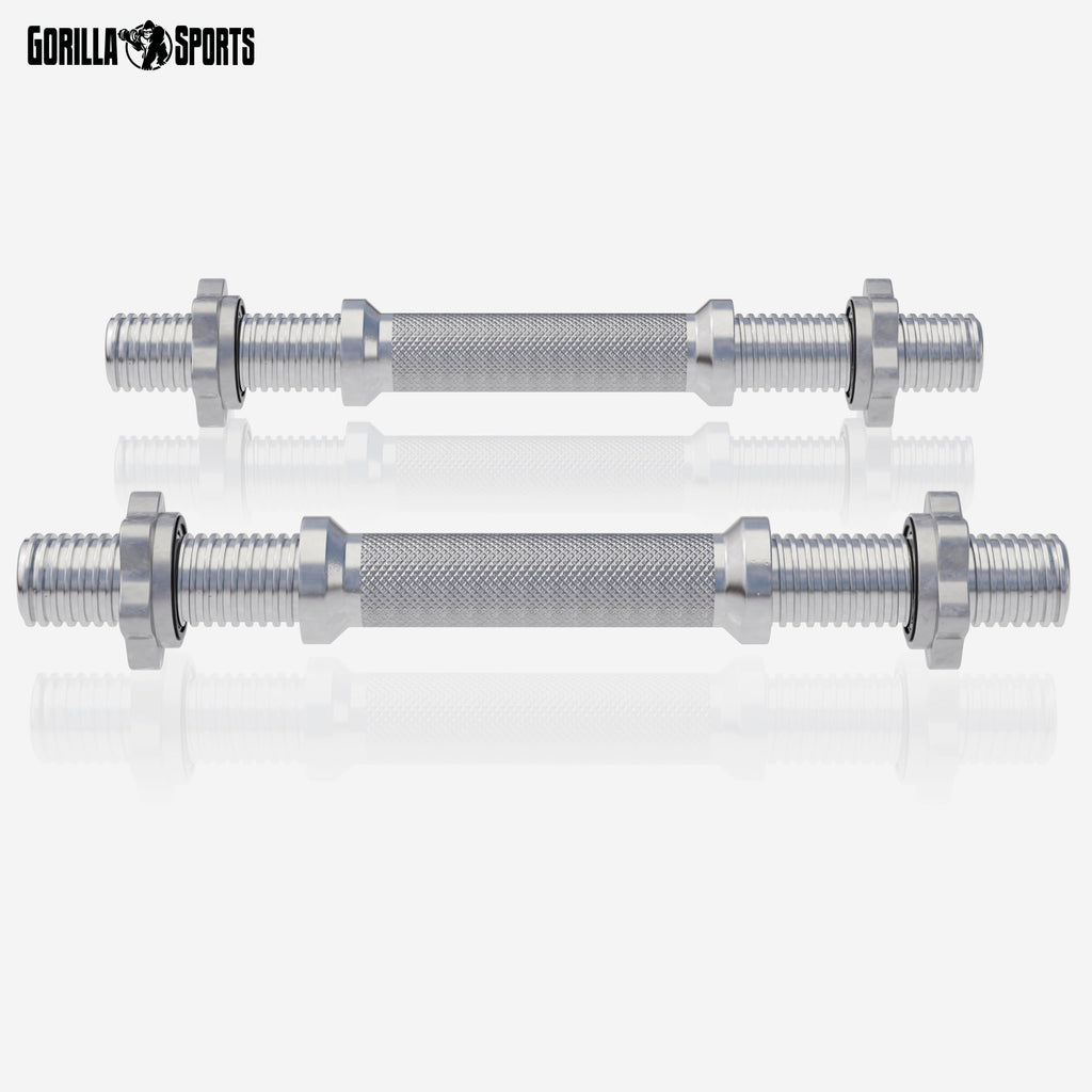 GORILLA SPORTS® Kurzhantelstangen 2er Set, 35 cm, 30 mm, 4 Sternverschlüsse