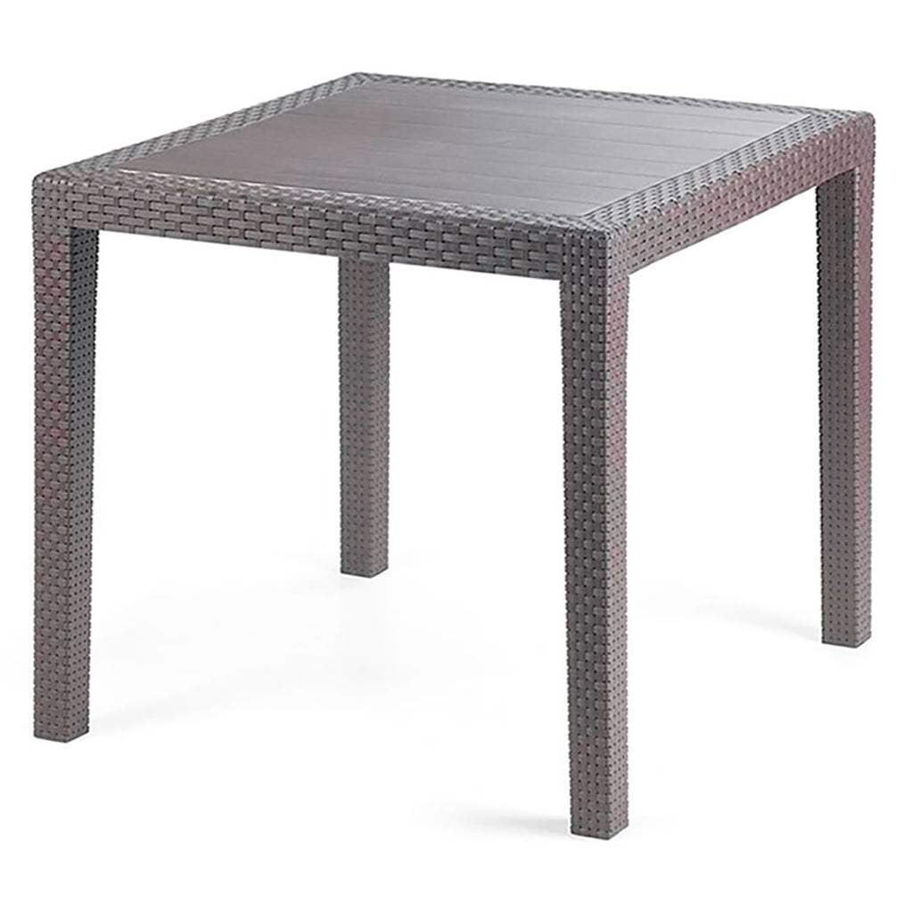 Mojawo Bistrotisch Kunststoff 79x79cm King Anthrazit eckig Balkontisch Gartentisch Terrassentisch Wetterfest