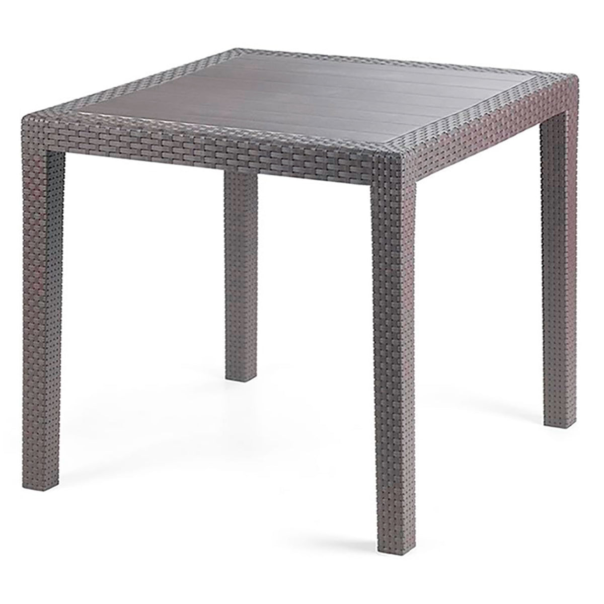 Mojawo Bistrotisch Kunststoff 79x79cm King Anthrazit eckig Balkontisch Gartentisch Terrassentisch Wetterfest