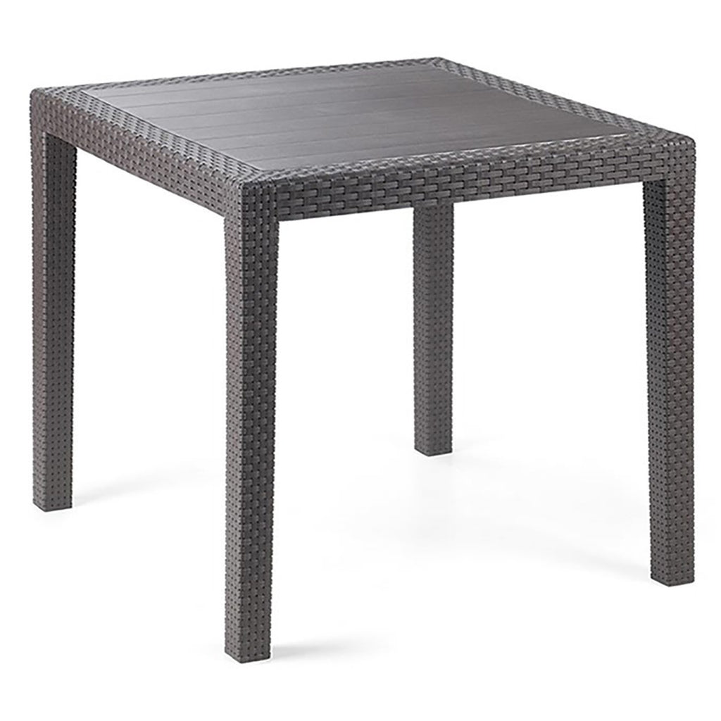 Mojawo Bistrotisch Kunststoff 79x79cm King Anthrazit eckig Balkontisch Gartentisch Terrassentisch Wetterfest