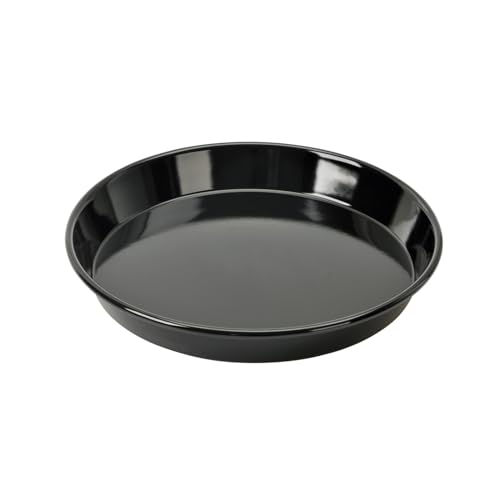 Original Kaiser Inspiration Pizzablech-Backblech rund 28 cm, Blech antihaftbeschichtet, schnittfester Emaille-Boden, spülmaschinengeeignet, formstabil, Schwarz