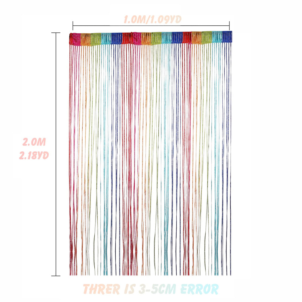 Vidillo Fadenvorhang 100 x 200 cm Fliegenvorhang Terrassentür Türvorhang
