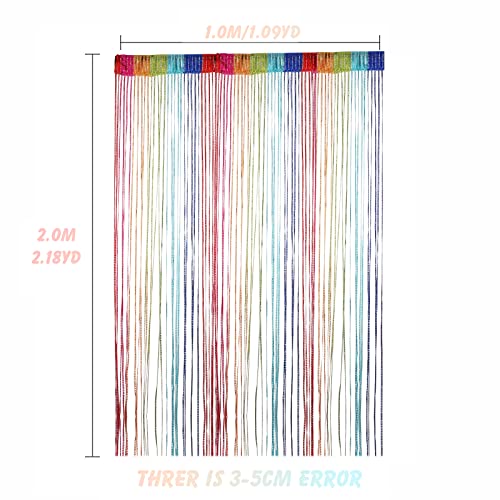 Vidillo Fadenvorhang 100 x 200 cm Fliegenvorhang Terrassentür Türvorhang