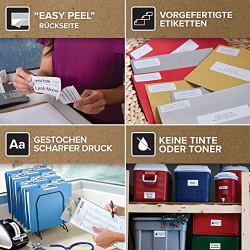 DYMO Original LabelWriter Adressetiketten | 28 mm x 89 mm | 24 Rollen mit je 130 leicht ablösbaren Etiketten (3.120 Etiketten) | selbstklebende Etiketten | für LabelWriter-Beschriftungsgerät