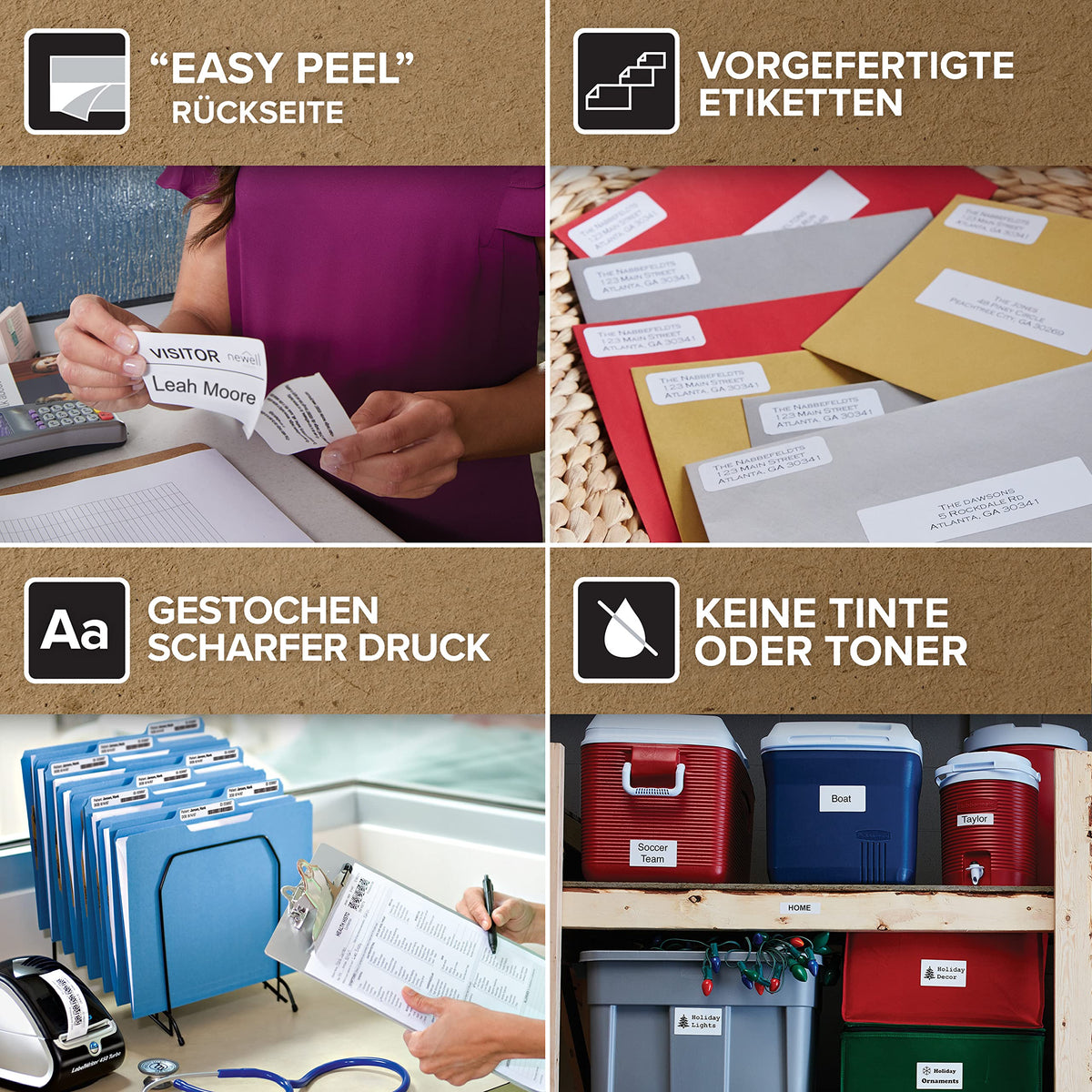 DYMO Original LabelWriter Adressetiketten | 28 mm x 89 mm | 24 Rollen mit je 130 leicht ablösbaren Etiketten (3.120 Etiketten) | selbstklebende Etiketten | für LabelWriter-Beschriftungsgerät