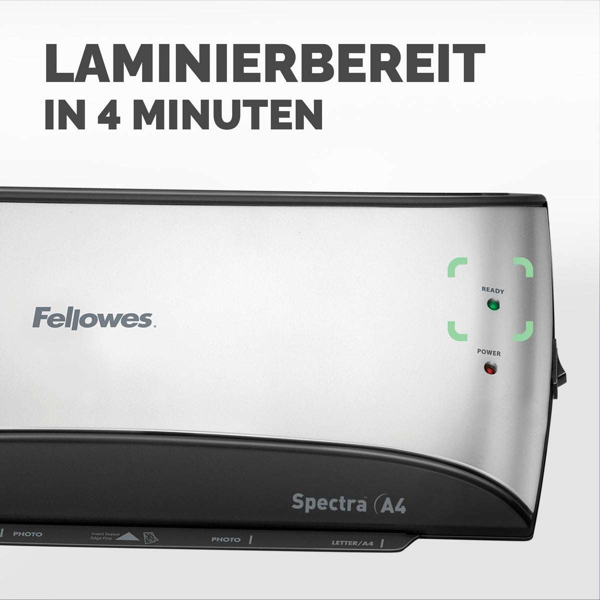 Fellowes A4 Laminiergerät, Spectra A4 für Einsteiger, für 80-125 Mikron Laminierfolien, bis A4 Format, für Zuhause/Home Office, inkl 10 gratis