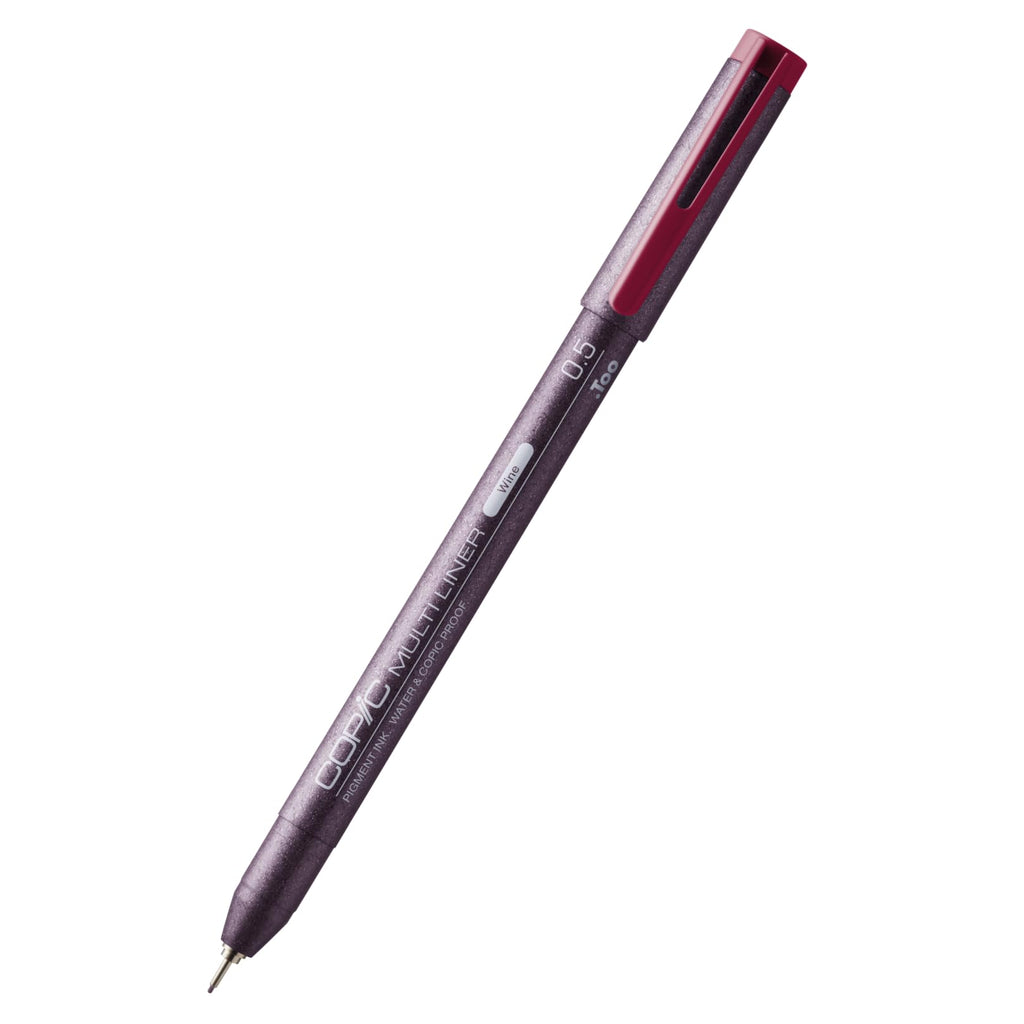 Copic Multiliner 0,5 mm, Wine, Fineliner mit einer feinen Spitze und wasserbeständiger Pigmenttinte