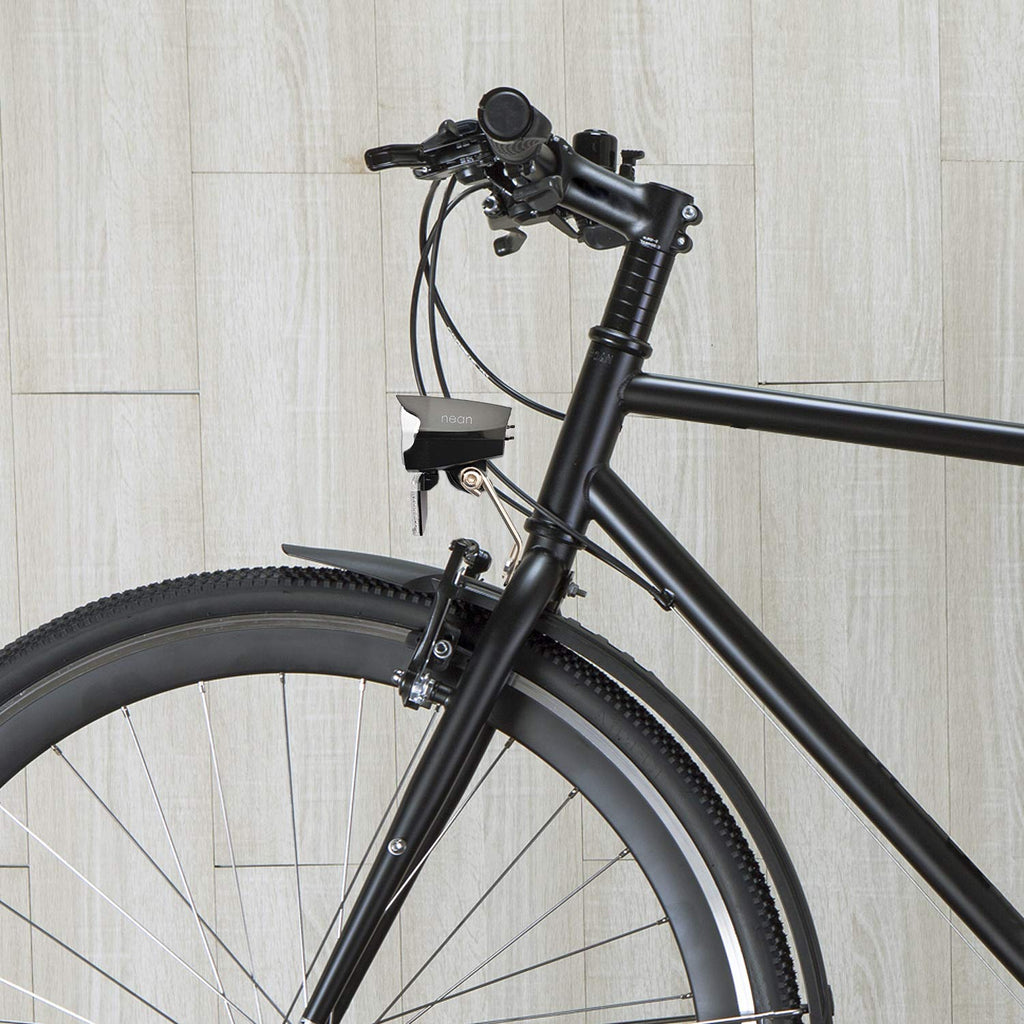 nean LED Dynamo Fahrradlicht 30 LUX mit Lichtautomatik, Standlicht und StVZO Zulassung, Fahrradlampe, Fahrrad Frontlicht, Fahrradleuchte vorne, Scheinwerfer, schwarz