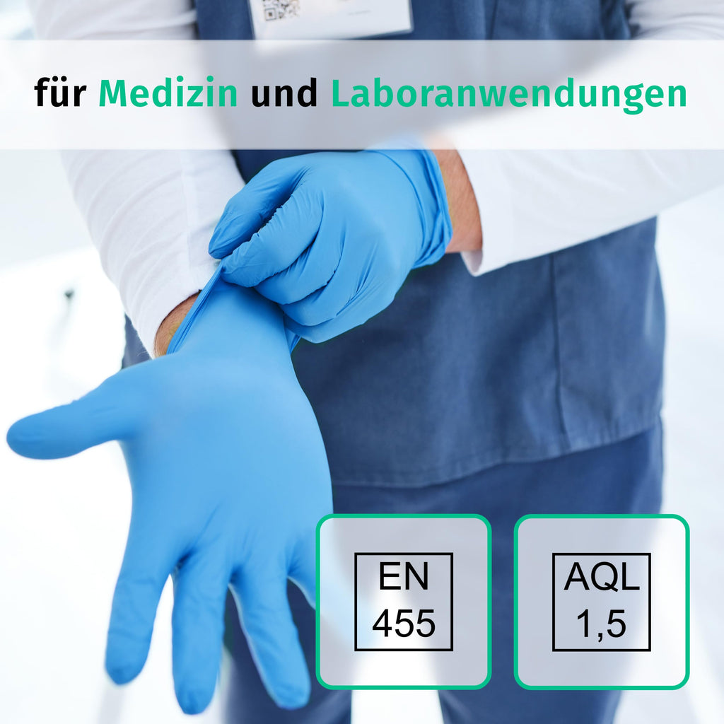 SF Nitrilhandschuhe XXL Blau – 100 Stück Einweghandschuhe, latexfrei