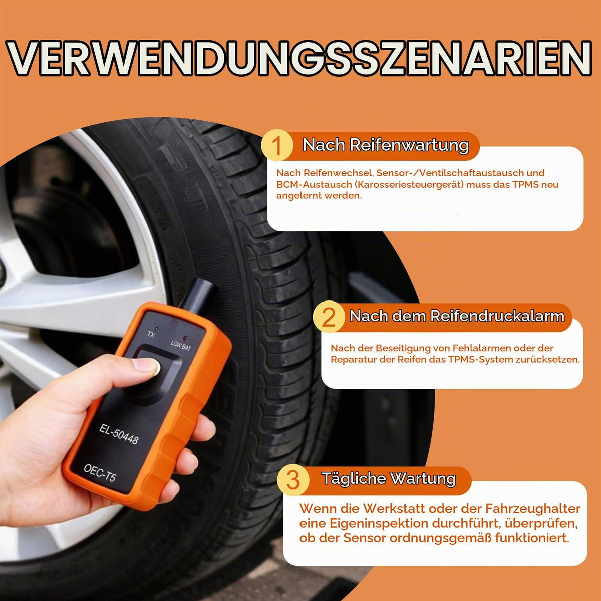 TaimeiMao Reifendruckprüfer Reifendruckkontrollsystem Reifendruckmessgerät