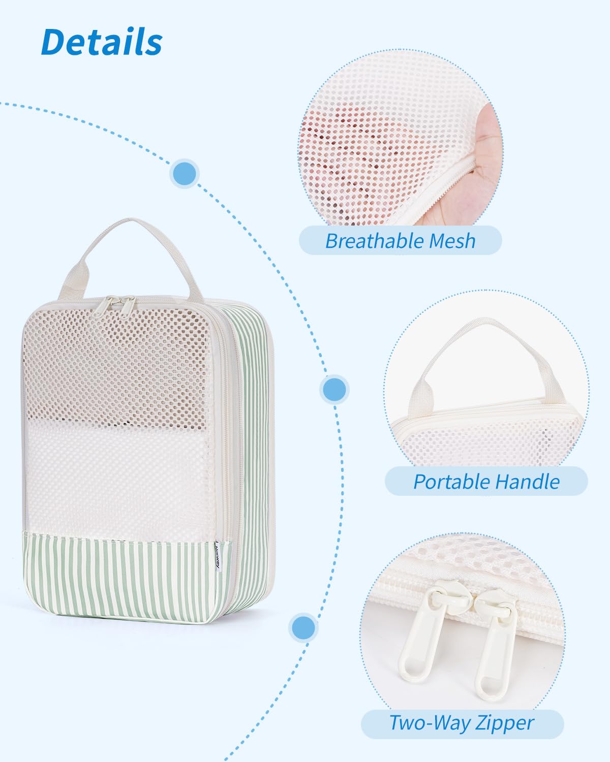 Narwey 6 Teilige Koffer Organizer Set, Compression Packing Cubes Packwürfel