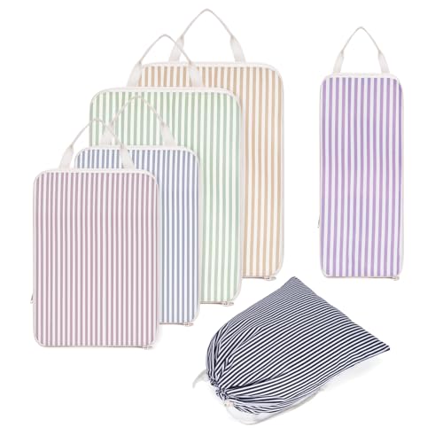 Narwey 6 Teilige Koffer Organizer Set, Compression Packing Cubes Packwürfel